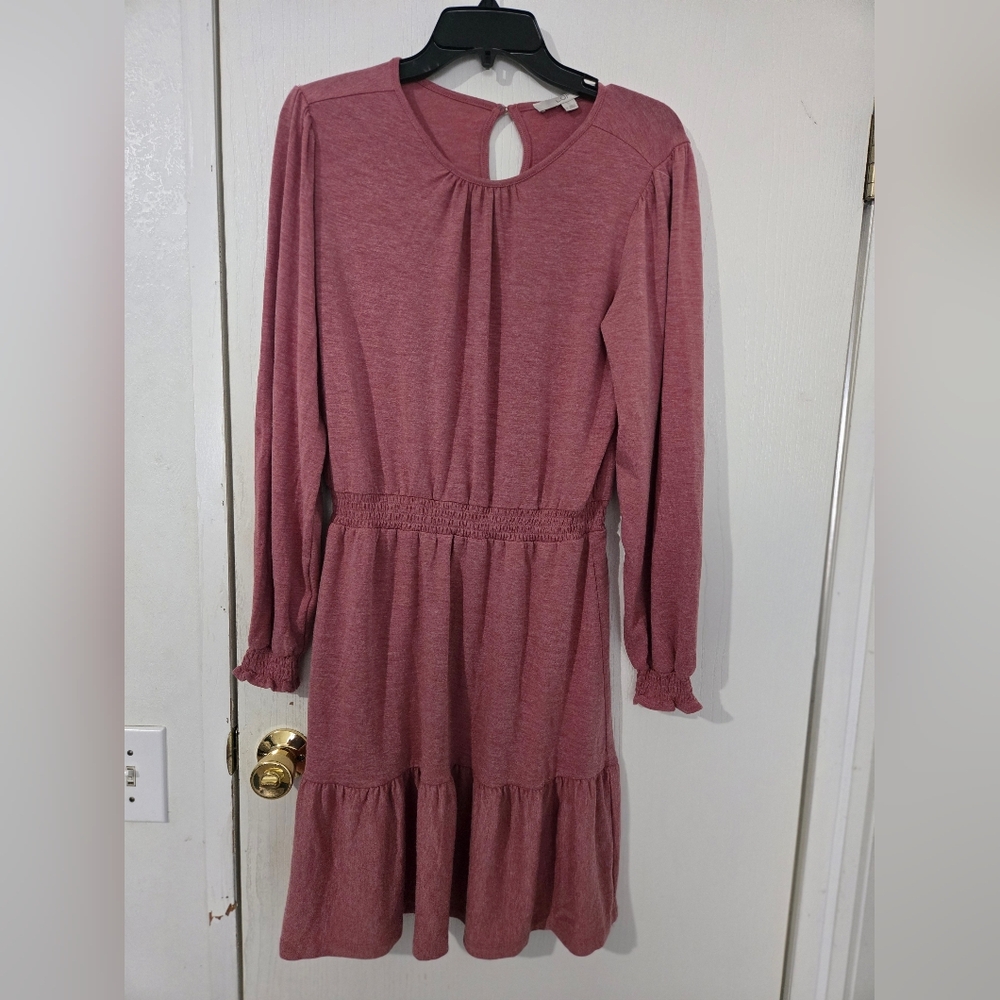 Medium Loft Mauve Long-Sleeve Dress